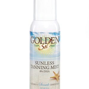 Bon Vivant Salon Organic Dark Sunless Tanning Mist Golden Sol (8oz) Whole Body/Face Spray even for Oily Skin